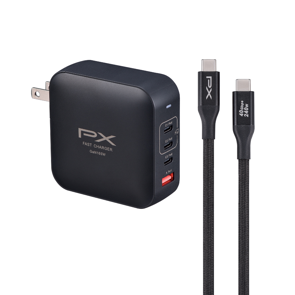 165W 氮化鎵快充充電器 3C1A GaN氮化鎵 PD3.0 QC 3.0 多協議支援 iPhone17首選 白色/黑色 (UCP-165CB、UCP-165CW) 商品介紹 15